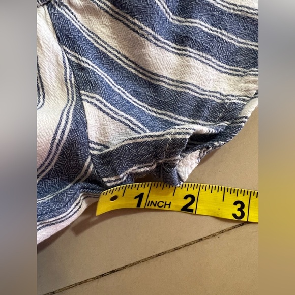 🦋 Hollister Off-The-Shoulder Striped Romper blue/white stripes one piece size S - Picture 16 of 16